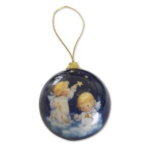 JULGRANSKULOR - änglar (blå bakgrund)