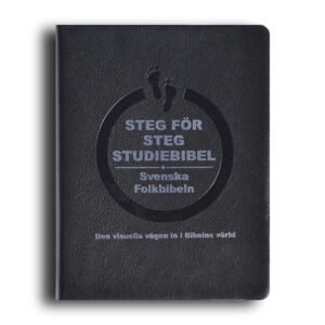 BIBEL  STEG FÖR STEG - STUDIEBIBELN svart cabra skinn